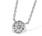 14K White Gold 0.15 Carat Diamond Necklace